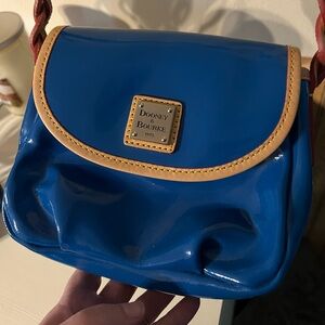 Dooney and Bourke blue patent crossbody purse